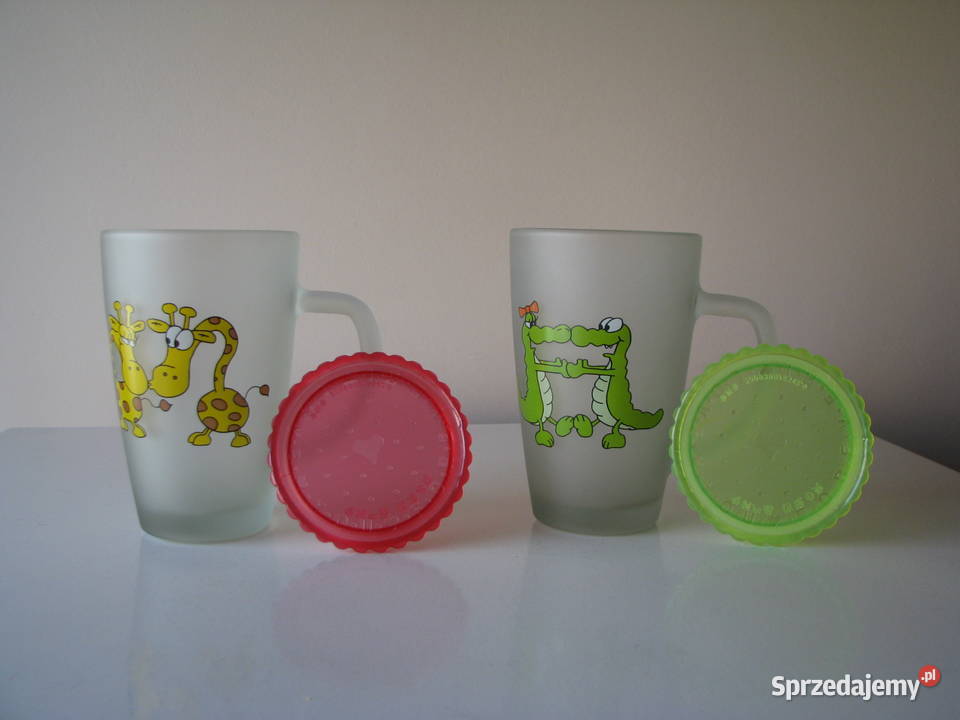 Zakochane szklanki kubki ze szronionego szkła z Brzegi