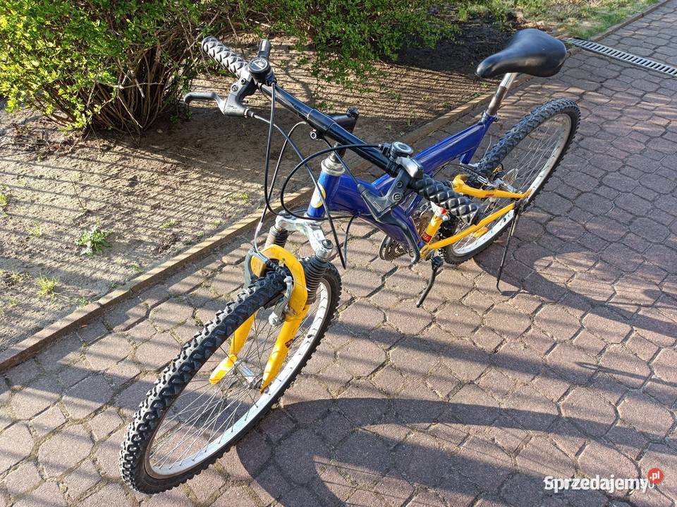 Rower młodzieżowy z amortyzatorami przód tył Łomianki