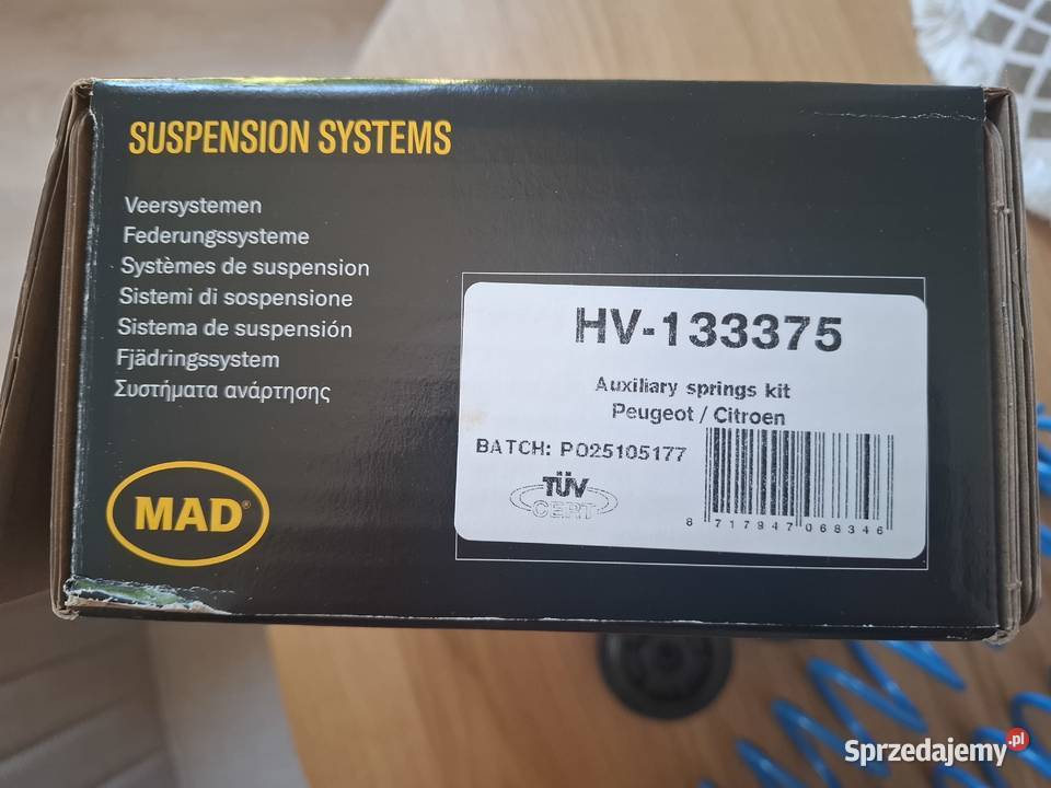 PeugeotCitroen Auxiliary springs kit HV13375 Części samochodowe