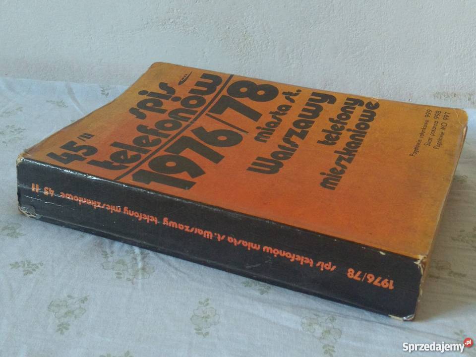 SPIS TELEFONÓW 197678 MIASTA WARSZAWY TELEFONY Pozostałe Warszawa