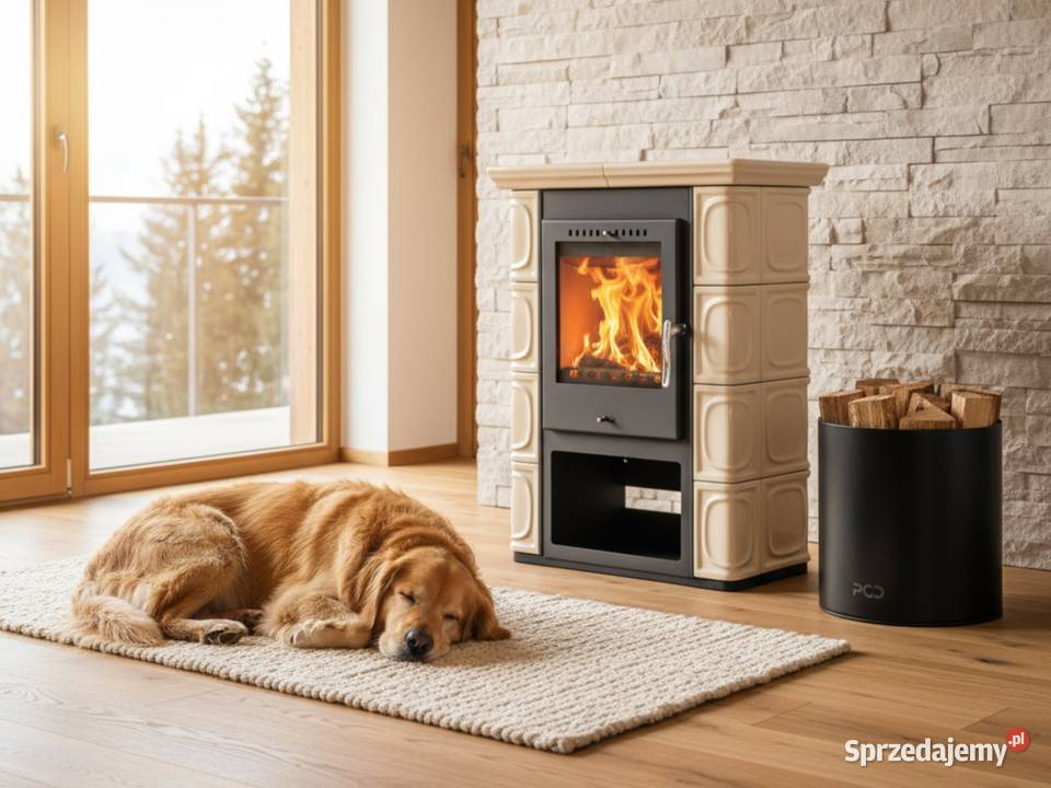 Piec piecyk kaflowy Thorma BORGHOLM Kremowy 7kw Piersno