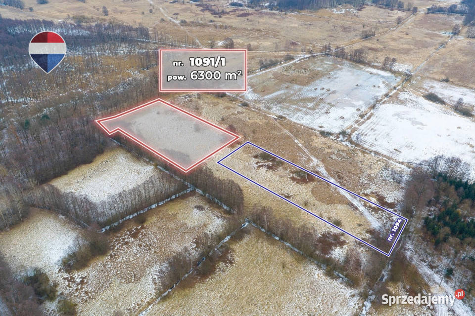 Działka rolna o pow 6300 m