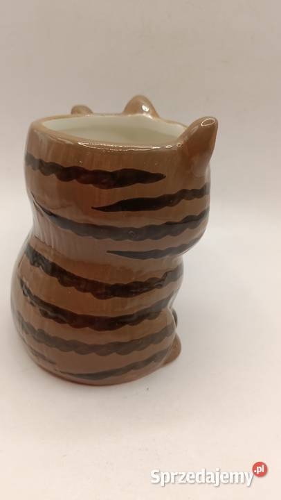 Kubek ceramiczny 3D pręgowany kot kotek Kubki Zamość