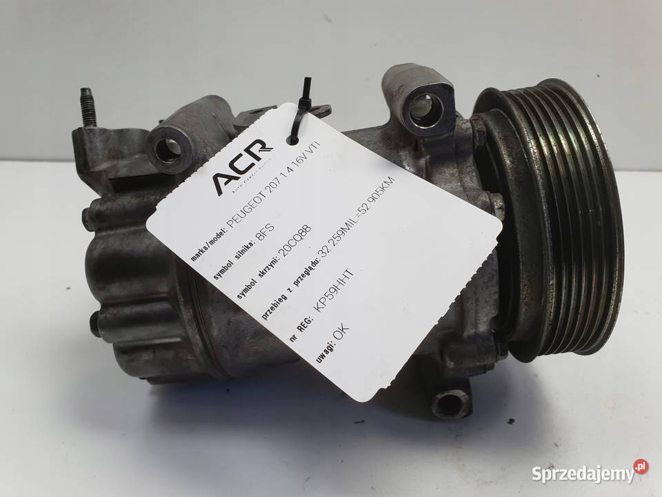 Peugeot 207 14 16V VTi SPRĘŻARKA KLIMATYZACJI osobowe Janów