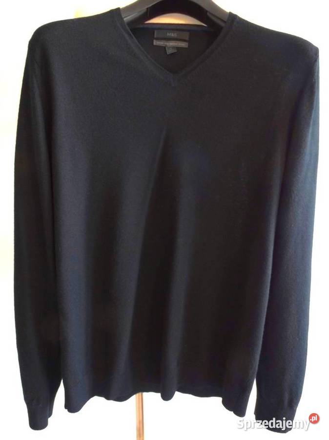 Sweter Męski Wełniany 100 Wełna Merino Fine Swetry i golfy podlaskie Łomża sprzedam