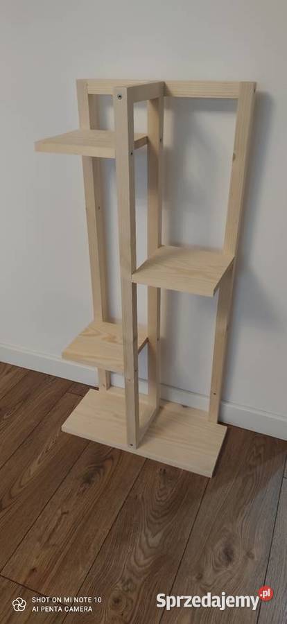 Kwietnik drewniany stojak na kwiaty Wyposażenie wnętrz