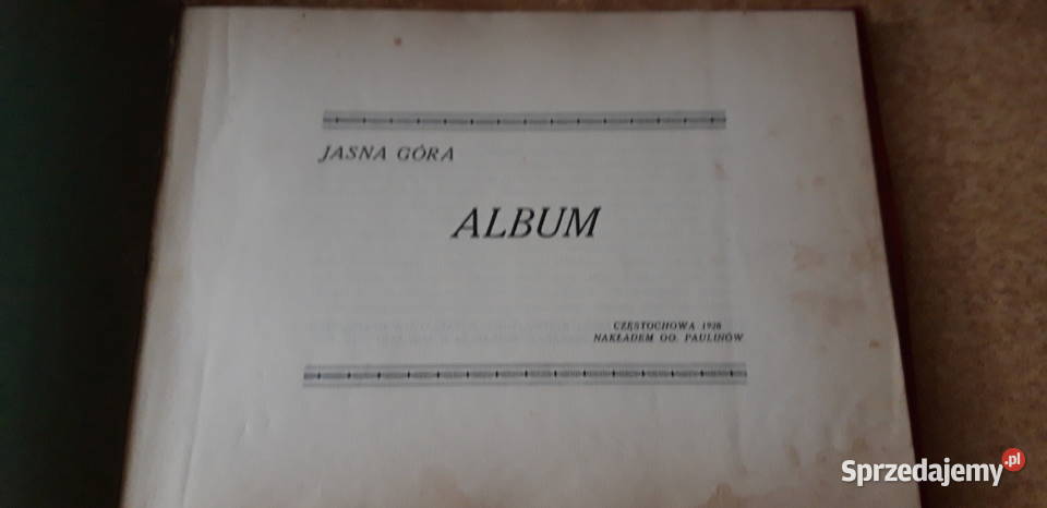 Jasna Góra Częstochowa 1938 przepiękny album w Iwno