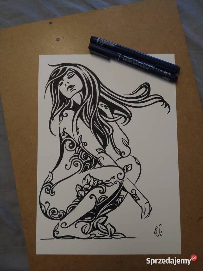 Rysunek kucając cienkopis blok t A4 250 gm2 Warszawa