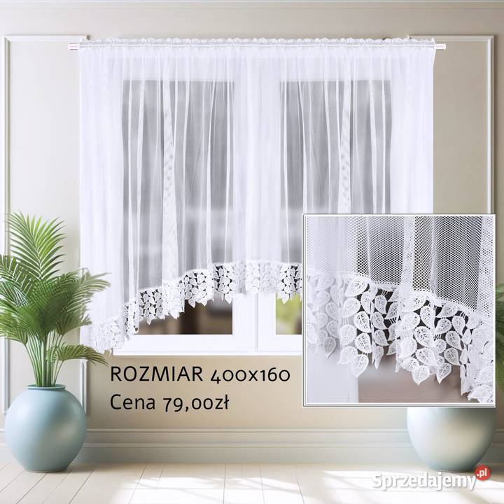 Firana w łuk Firany Gotowe Firanki do pokoju Opalenica