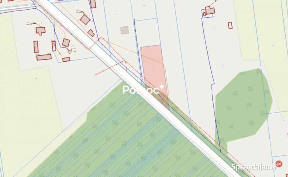 Działka ze stawem 2412 m Aleksandrów