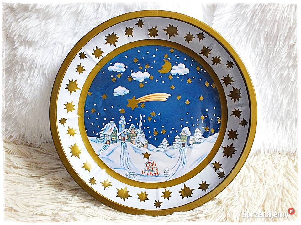 Dekoracyjny malowany półmisek Święta Bożego Żary