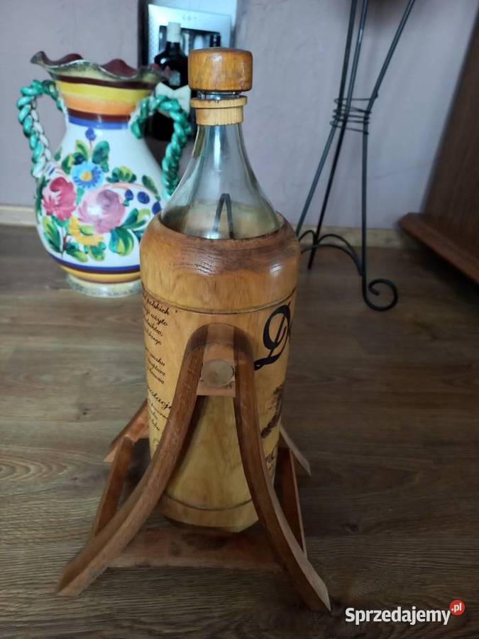 Butelka Dębowa 2l na stojaku odcienie żółtego Lipno