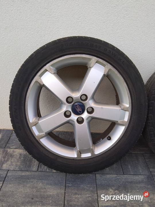 Felgi aluminiowe 17 5x108 z oponami letnimi sprzedam