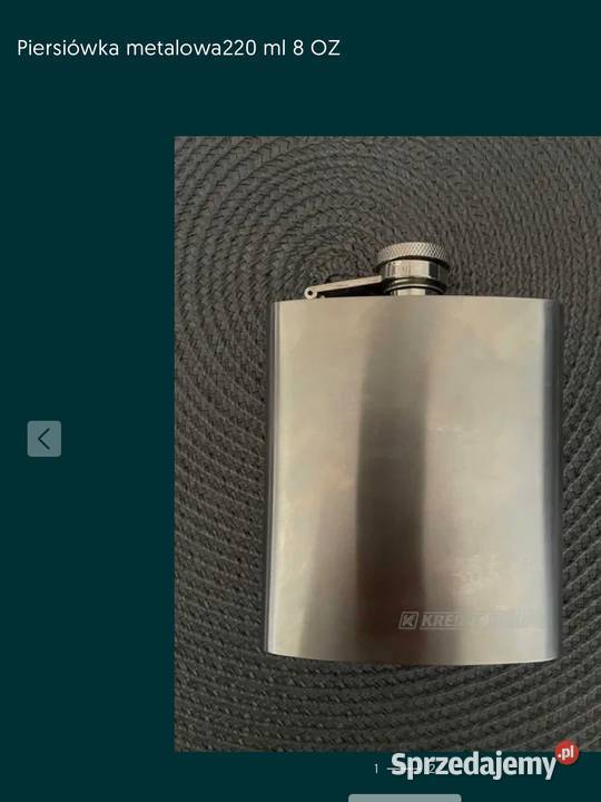 Piersiówka metalowa 220 ml 8 OZ Puławy