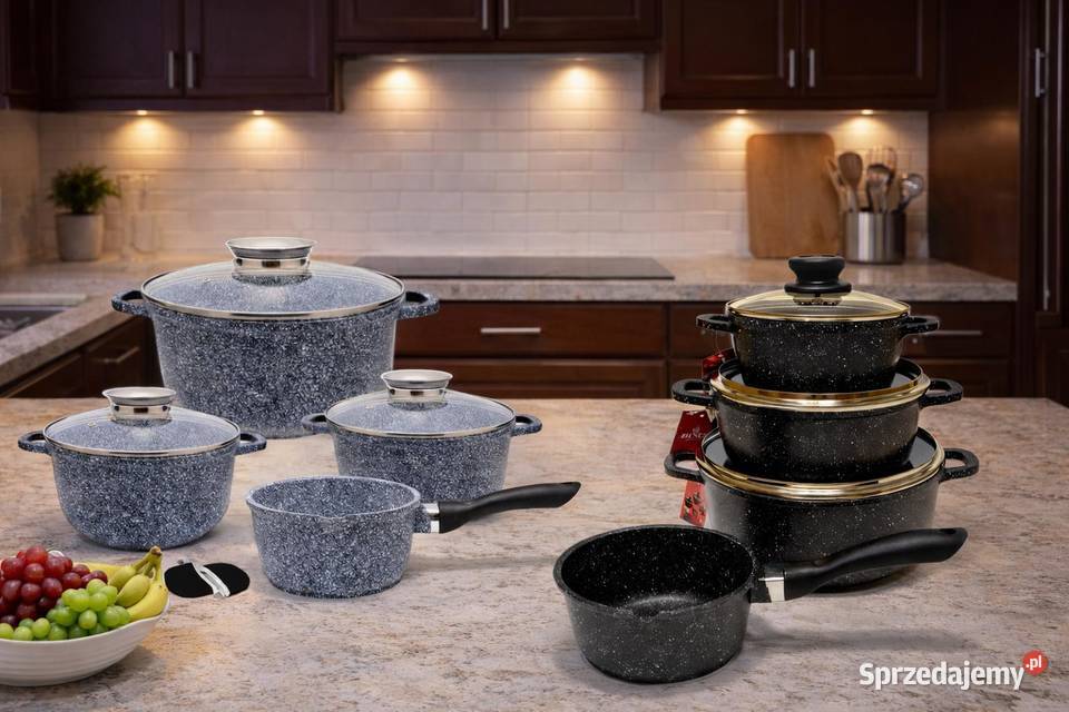 179 Garnki marmurkowe szareczarne Zabrze