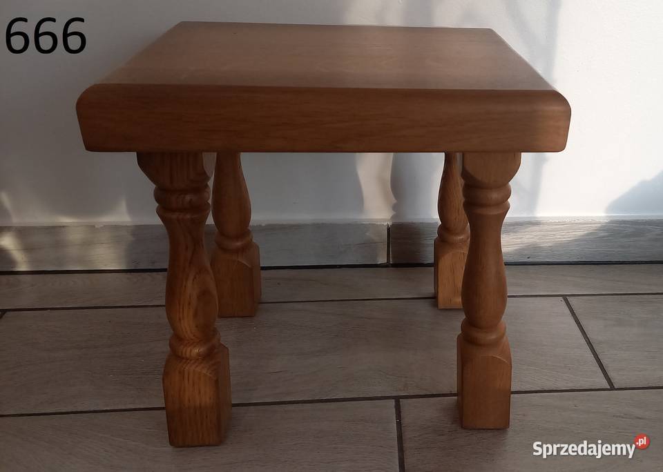 Kwietnik dębowy drewniany Stojak na kwiatek zachodniopomorskie Gawroniec