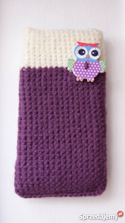 etui na telefon robione na szydełku Warszawa