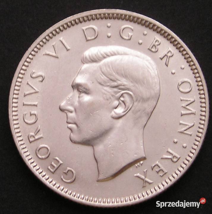 WIELKA BRYTANIA 1 SHILLING 1938 JERZY VI SREBRO Numizmatyka łódzkie sprzedam