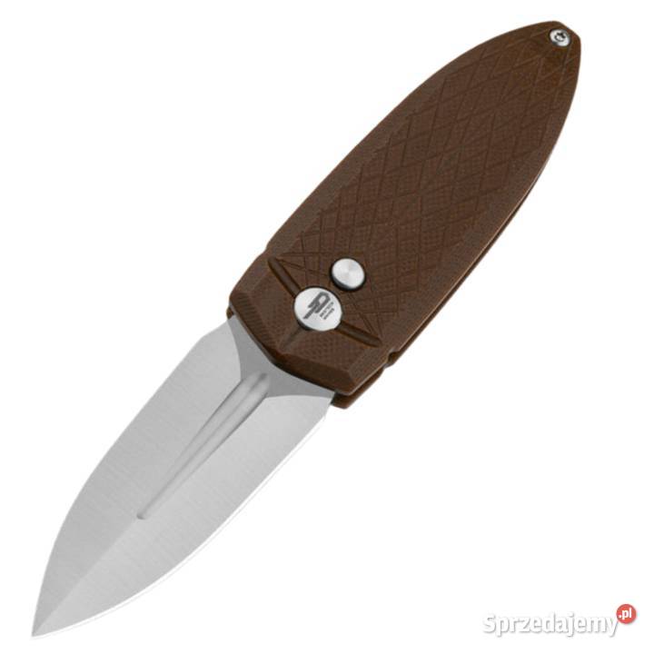 Nóż składany Bestech QUQU Brown G10 Satin 14C28N