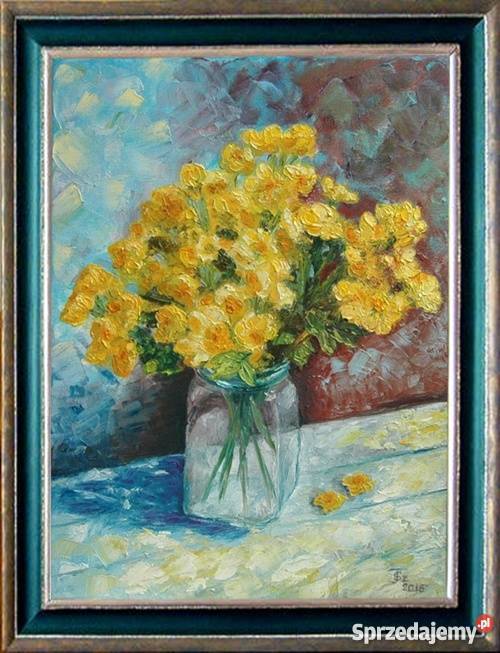 Obraz olejny Kaczeńce Wyposażenie wnętrz lubelskie