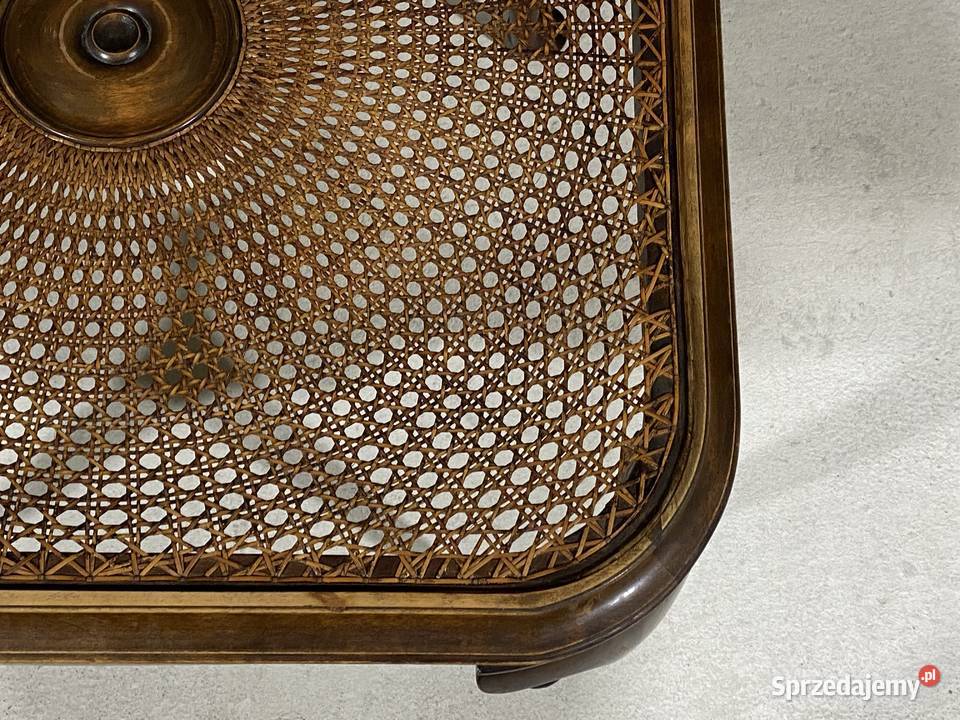 Stolik kawowy ludwikowski z rafią orzech Gryfice