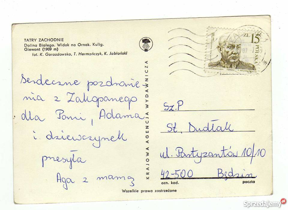 TATRY ZACHODNIE POCZTÓWKA CZARNO BIAŁA Krynki