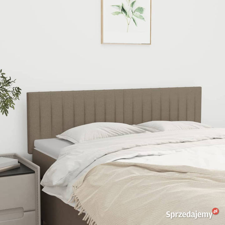Zagłówki do łóżka 2 taupe 72x5x7888 tkanina Warszawa