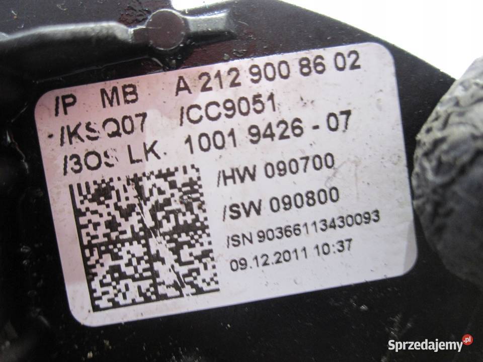 MERCEDES E IV W212 12r przełącznik zespolony osobowe Panele sterowania, przełączniki