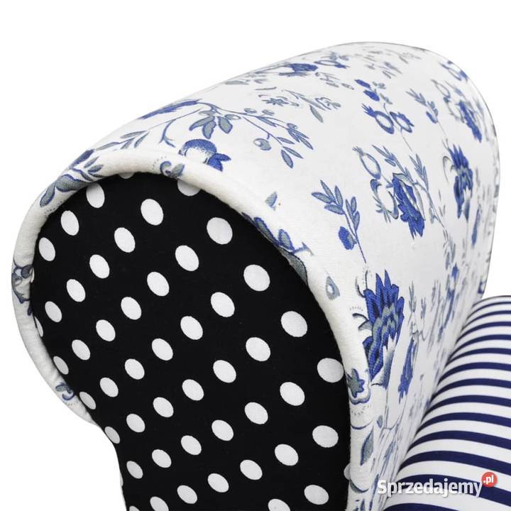 vidaXL Patchworkowa ławka niebiesko Warszawa