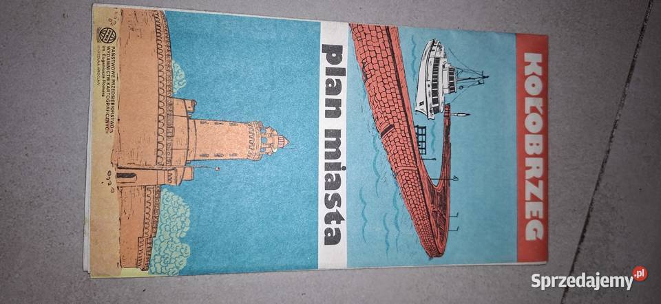 Kołobrzeg Plan Miasta kolekcjonerskie wydanie Antykwariat wielkopolskie Łęczyca