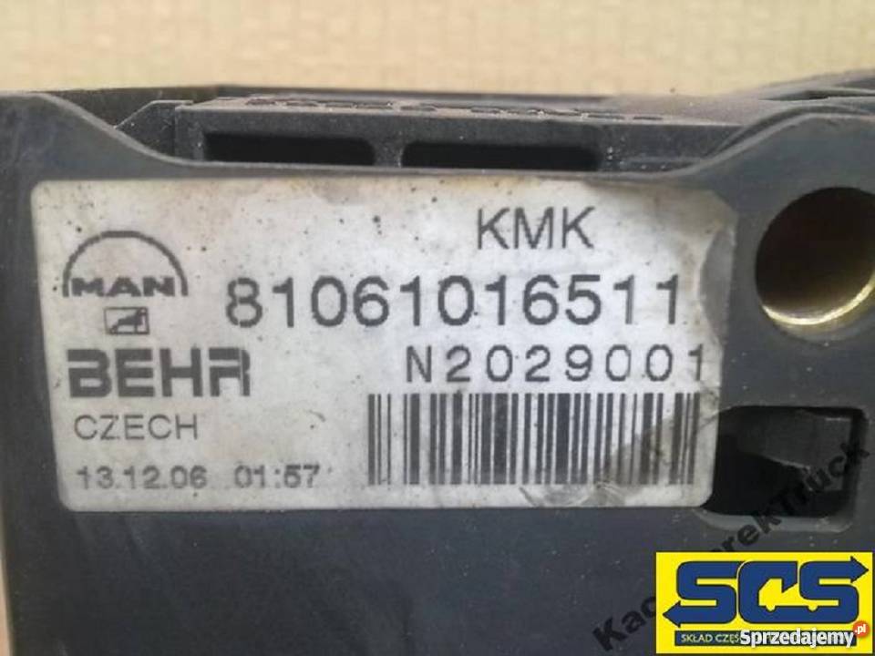 MAN TGA CHŁODNICA WODY CIECZY 800 NETTO SPRAWNA Bieleń