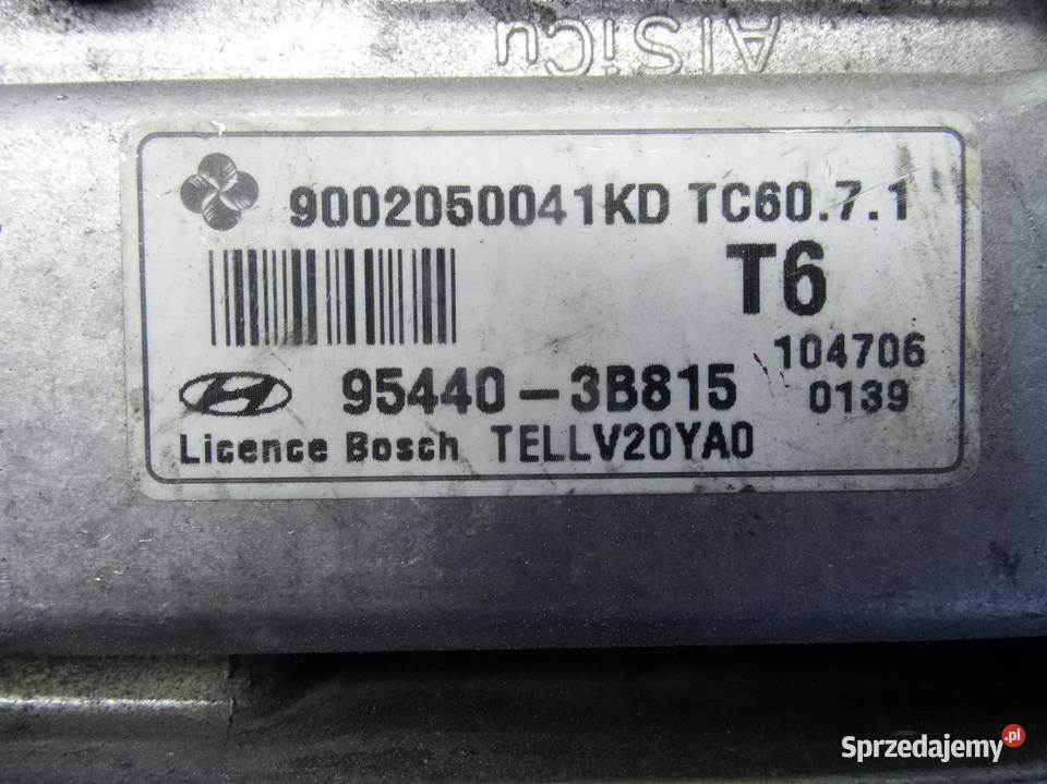 HYUNDAI IX35 STEROWNIK SKRZYNI 954403B815 Skrzynie biegów automatyczne Przemęt