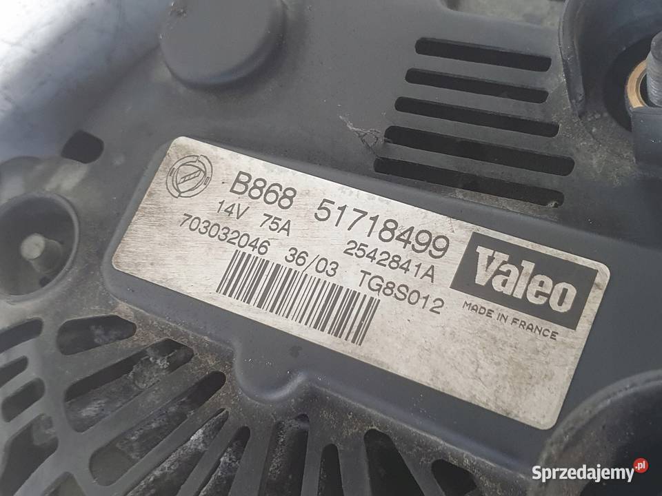 ALTERNATOR Fiat Punto II 13 MJET valeo 51718499 Chełm