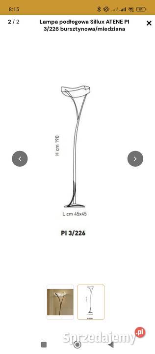 Lampa podłogowa Sillux Atena opolskie Opole