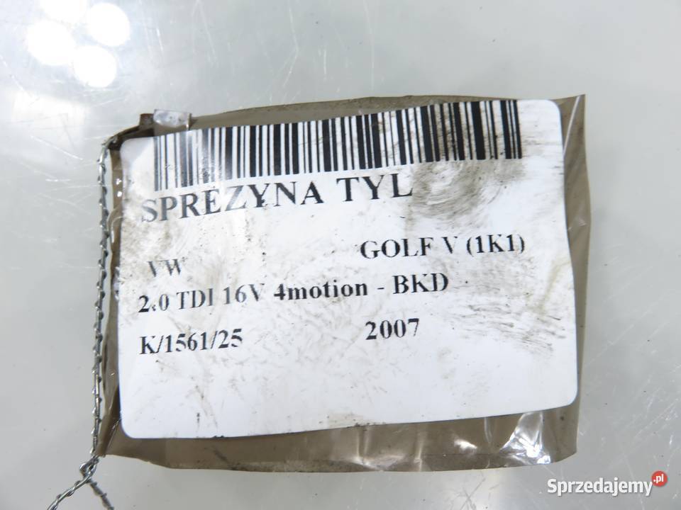 SPRĘŻYNY TYŁ VW GOLF V 20 TDI 4motion