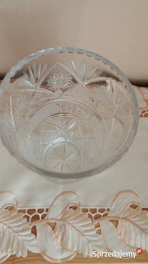 Antyk Duży Dostojny Wazon Kryształowy Łódź sprzedam