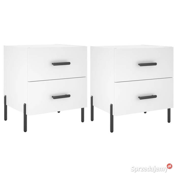 Szafki nocne 2 białe 40x35x475 WM827325 Dom i Ogród mazowieckie Warszawa sprzedam