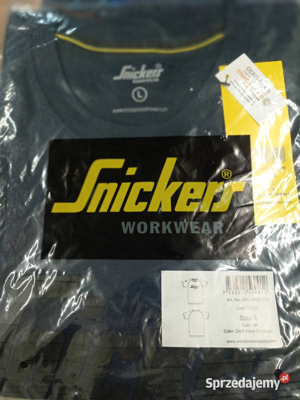 Koszulka Snickers 2590 Logo Granatowa Odzież codzienna małopolskie Maków Podhalański