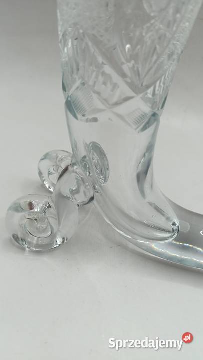 Róg obfitości szklany kryształowy z naklejką Zamość