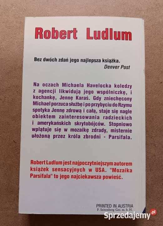 Robert Ludlum Mozaika Parsifala Proza i poezja Białystok sprzedam