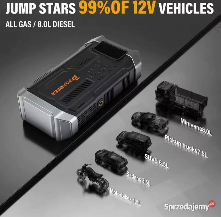 Urządzenie rozruchowe pompka power bank 4w1 Urządzenia rozruchowe (boostery) Niegosławice