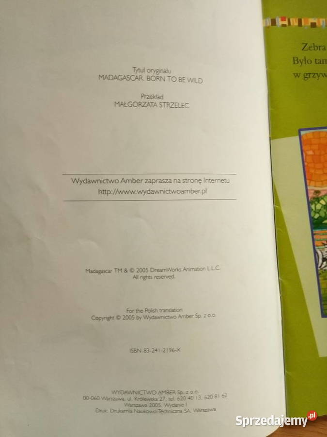 Madagaskar Życie na wolności książeczka 2005r Dąbrowa Górnicza