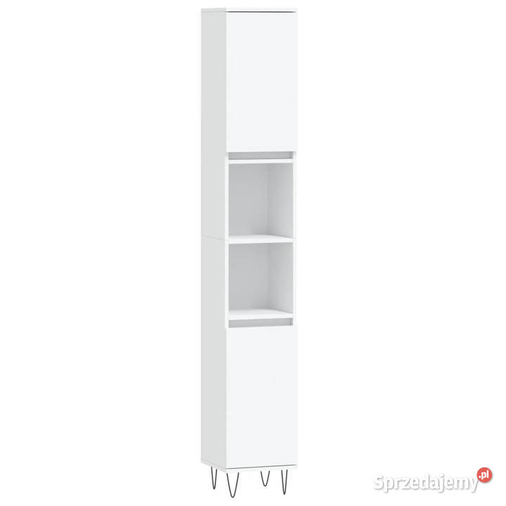 Szafka łazienkowa biała 30x30x190 materiał