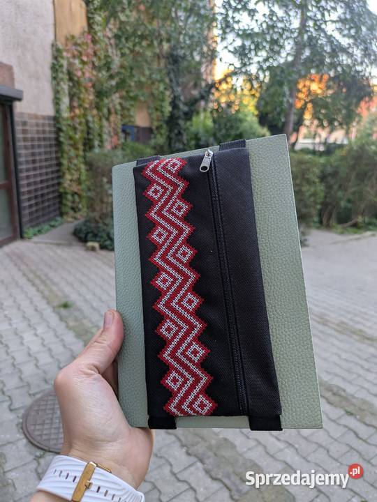 Piórnik etui na notes z gumką haft folk etno Wrocław