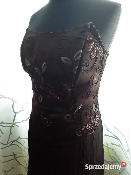 Czekoladowa suknia balowa Only rozmiar XL Warszawa