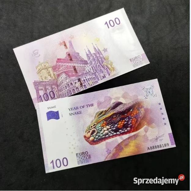 Banknot Kolekcjonerski 100 Euro Souvenir Węża Warszawa