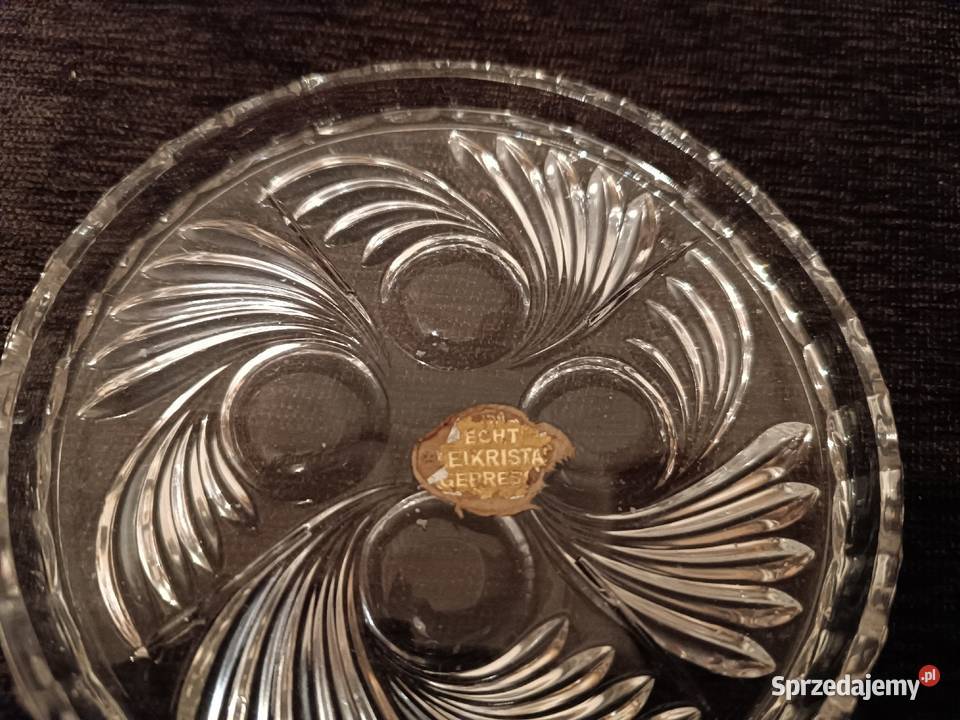 Elegancki talerzyk podstawka kryształ VINTAGE Szczyrk