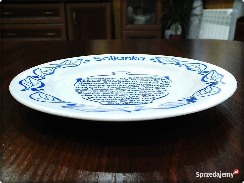 Muzealny Talerz na ścianę z przepisem na Soliakę Żary