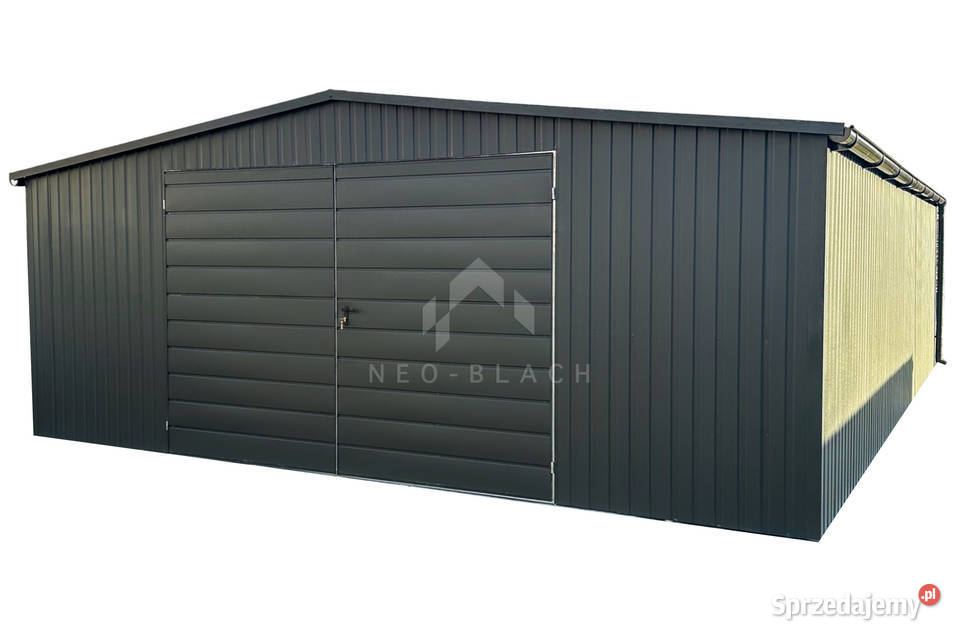 Garaż Blaszany 6x7m Brama Rynny Antracyt Dach Chodzież sprzedam
