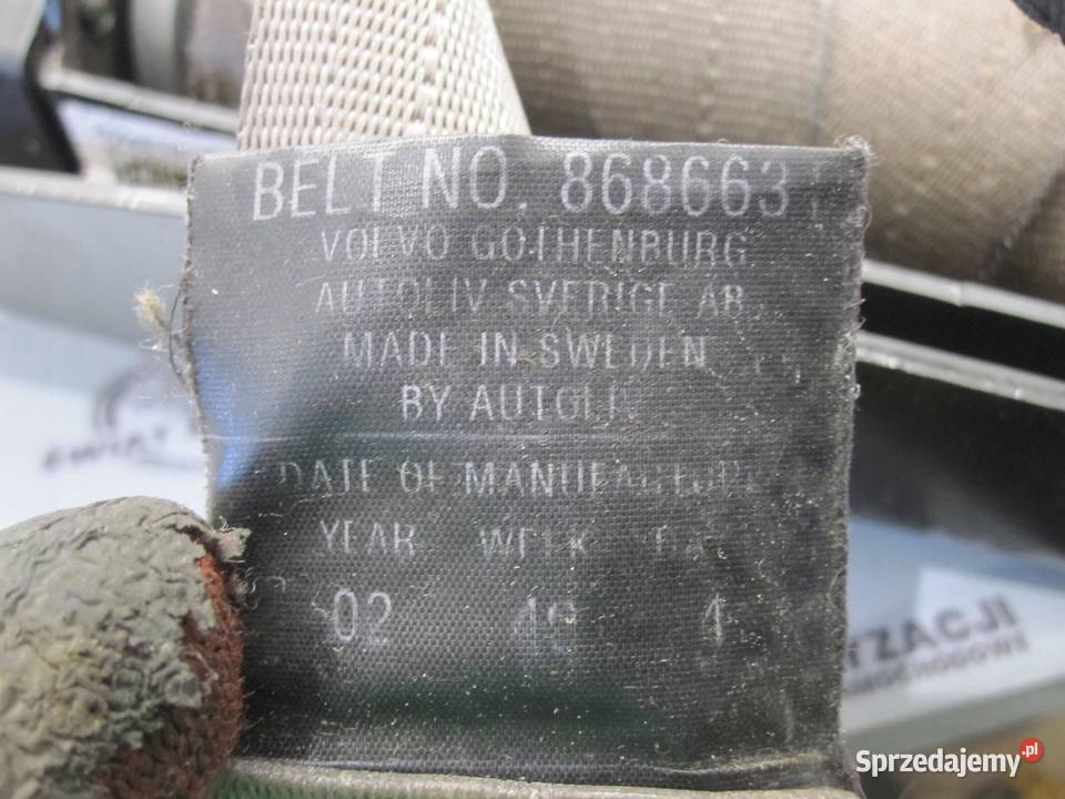 VOLVO XC90 I 03r pas bezpieczeństwa lewy przód osobowe